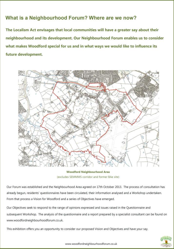 Woodford Neighbourhhood Forum Exhibition Board 2